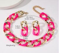 Simple Style Color Block Resin Plating Women's Necklace main image 2