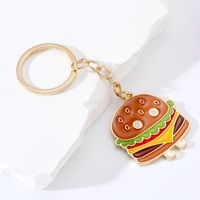 IG Style Simple Style Dog Hamburger Strawberry Alloy Enamel Plating Inlay Pearl Bag Pendant Keychain sku image 2