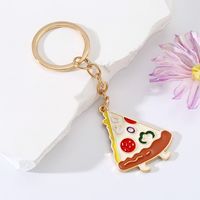IG Style Simple Style Dog Hamburger Strawberry Alloy Enamel Plating Inlay Pearl Bag Pendant Keychain sku image 1