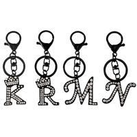 IG Style Simple Style Letter Crown Alloy Plating Inlay Rhinestones Bag Pendant Keychain main image 5