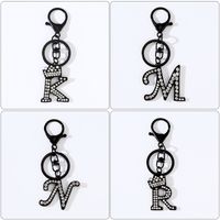 IG Style Simple Style Letter Crown Alloy Plating Inlay Rhinestones Bag Pendant Keychain main image 6