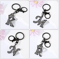 IG Style Simple Style Letter Crown Alloy Plating Inlay Rhinestones Bag Pendant Keychain main image 1