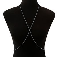 Modern Style Solid Color Alloy Plating Inlay Artificial Gemstones Women's Body Chain sku image 4