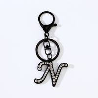 IG Style Simple Style Letter Crown Alloy Plating Inlay Rhinestones Bag Pendant Keychain sku image 1