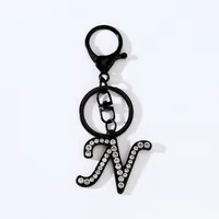 Style IG Style Simple Lettre Couronne Alliage Placage Incruster Strass Pendentif De Sac Porte-Clés sku image 1