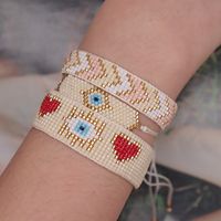 Elegant Glam Devil's Eye Heart Shape Arrow Polyester Glass Knitting Women's Bracelets main image 1