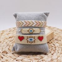 Elegant Glam Devil's Eye Heart Shape Arrow Polyester Glass Knitting Women's Bracelets sku image 3