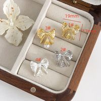 1 Pair 19 * 17mm Copper 14K Gold Plated 18K Gold Plated Bow Knot Polished Earring Findings main image 2