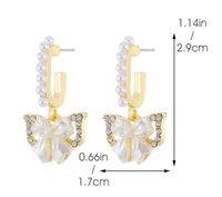 1 Pair Simple Style Classic Style Bow Knot Inlay Alloy Rhinestones Drop Earrings main image 2