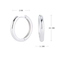 1 Pair Simple Style Commute Round Plating Sterling Silver White Gold Plated Gold Plated Earrings sku image 15