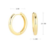 1 Pair Simple Style Commute Round Plating Sterling Silver White Gold Plated Gold Plated Earrings sku image 16