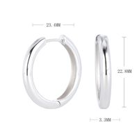 1 Pair Simple Style Commute Round Plating Sterling Silver White Gold Plated Gold Plated Earrings sku image 17