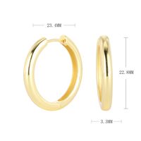 1 Pair Simple Style Commute Round Plating Sterling Silver White Gold Plated Gold Plated Earrings sku image 18