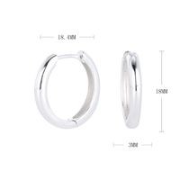 1 Pair Simple Style Commute Round Plating Sterling Silver White Gold Plated Gold Plated Earrings sku image 14