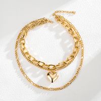 Hip-Hop Solid Color Alloy Layered Women's Three Layer Necklace main image 4