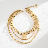 Hip-Hop Solid Color Alloy Layered Women's Three Layer Necklace main image 10