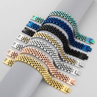Hip-Hop Solid Color Stainless Steel 18K Gold Plated Men's Bracelets main image 1