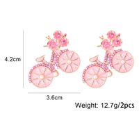 Cute Sweet Bicycle Alloy Artificial Pearls Women's Ear Studs 1 Pair main image 2
