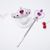 Princess Heart Shape Alloy Plating Rhinestones Crown 1 Set sku image 1