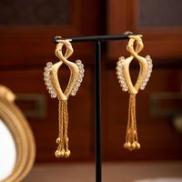 1 Pair Vintage Style Geometric Plating Alloy 18K Gold Plated Drop Earrings main image 1