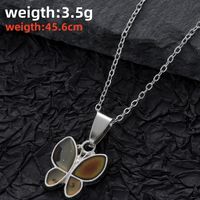 Elegant Cute Romantic Butterfly Stainless Steel Alloy Inlay Resin Women's Pendant Necklace main image 2