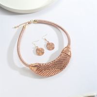 Vintage Style Simple Style Geometric CCB Rope Metal 14K Gold Plated Women's Jewelry Set sku image 1