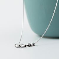 Simple Style Classic Style Solid Color Sterling Silver Plating Pendant Necklace 1 Piece main image 4