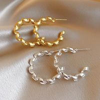 1 Pair Retro Simple Style C Shape Spiral Alloy Ear Studs main image 1