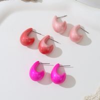 3 Pairs Simple Style Water Droplets Irregular CCB Ear Studs main image 4