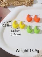 3 Pairs Simple Style Water Droplets Irregular CCB Ear Studs main image 8