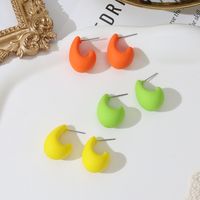 3 Pairs Simple Style Water Droplets Irregular CCB Ear Studs main image 9