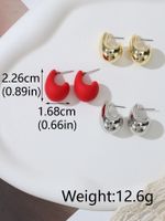 3 Pairs Simple Style Water Droplets Irregular CCB Ear Studs main image 10