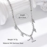 304 Stainless Steel 14K Gold Plated Streetwear Polishing Plating Conical Necklace sku image 2