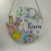 Easter Cute Rabbit Cross Egg Arylic Festival Hanging Ornaments Decorative Props sku image 1