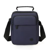 Men's Solid Color Nylon Sewing Thread Zipper Shoulder Bag sku image 3