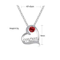 304 Stainless Steel Classic Style Simple Style Inlay Heart Shape Glass Stone Artificial Gemstones Crystal Pendant Necklace main image 2