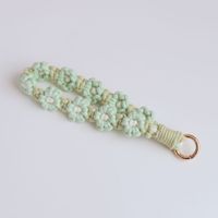 1 Piece Original Design Flower Cotton String Knitting Bag Pendant Keychain sku image 11