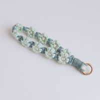 1 Piece Original Design Flower Cotton String Knitting Bag Pendant Keychain sku image 9