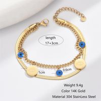 Casual Vacation Ethnic Style Eye Gourd 304 Stainless Steel 14K Gold Plated Zircon Bracelets In Bulk main image 5