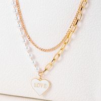 Streetwear Heart Shape Flower Butterfly Arylic Zinc Alloy Layered Women's Layered Necklaces main image 7