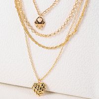 Streetwear Heart Shape Flower Butterfly Arylic Zinc Alloy Layered Women's Layered Necklaces main image 9