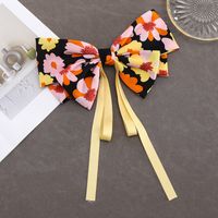 IG Style Sweet Flower Bow Knot Cloth Handmade Hair Clip 1 Piece sku image 1