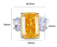 الفضة الاسترليني أسلوب بسيط النمط الكلاسيكي هندسي ترصيع الماس عالي الكربون خواتم main image 2