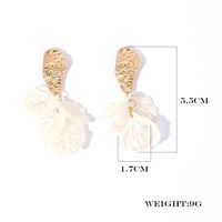 1 Pair Fairy Style Elegant Sweet Petal Arylic Alloy Gold Plated Drop Earrings main image 2