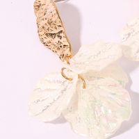 1 Pair Fairy Style Elegant Sweet Petal Arylic Alloy Gold Plated Drop Earrings main image 4