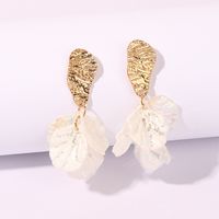 1 Pair Fairy Style Elegant Sweet Petal Arylic Alloy Gold Plated Drop Earrings main image 3