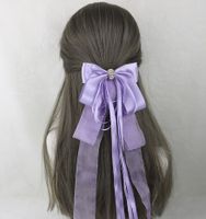 Sweet Simple Style Bow Knot Lace Lace Inlay Pearl Hair Clip 1 Piece sku image 9