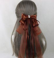 Sweet Simple Style Bow Knot Lace Lace Inlay Pearl Hair Clip 1 Piece sku image 11