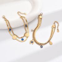 Casual Vacation Ethnic Style Eye Gourd 304 Stainless Steel 14K Gold Plated Zircon Bracelets In Bulk main image 1