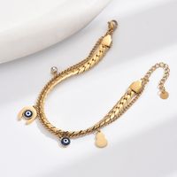 Casual Vacation Ethnic Style Eye Gourd 304 Stainless Steel 14K Gold Plated Zircon Bracelets In Bulk main image 4
